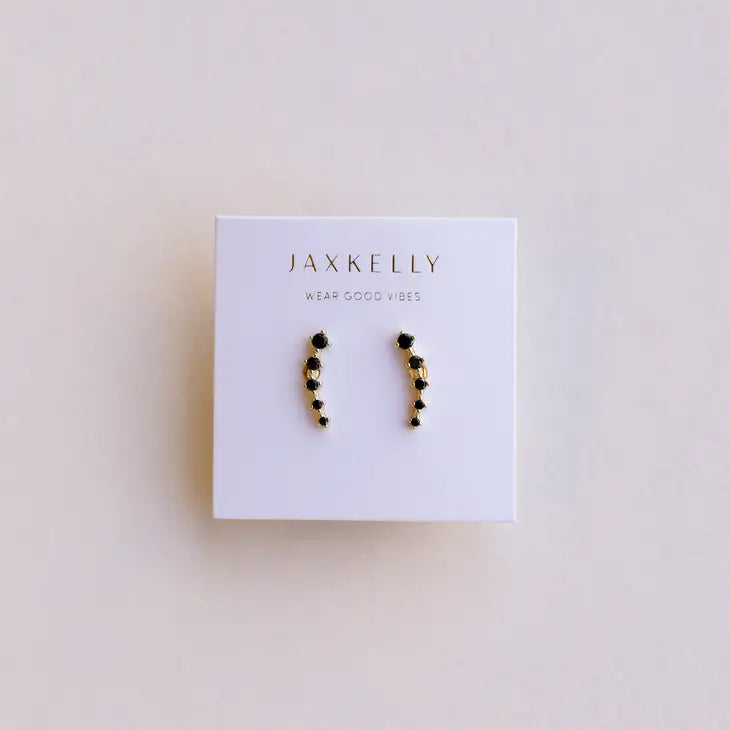 Crawler Earrings Black