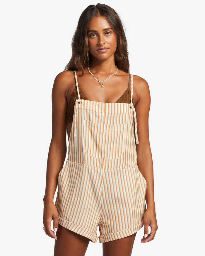 Wild Pursuit Overall Shorts So Tan Print