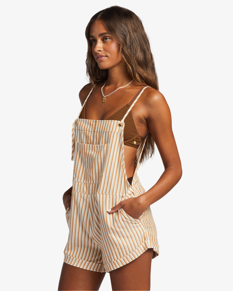Wild Pursuit Overall Shorts So Tan Print