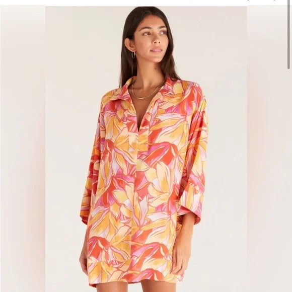 Mallory Dress Stained Glass Papaya Glow
