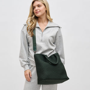 Sky's The Limit Medium Woven Tote Olive