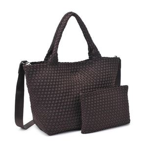Sky's The Limit Medium Woven Tote Chocolate