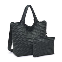 Sky's The Limit Medium Woven Tote Olive