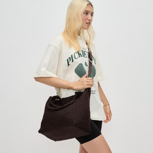 Sky's The Limit Medium Woven Tote Chocolate