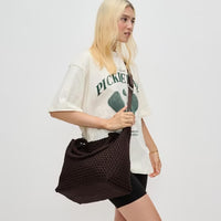 Sky's The Limit Medium Woven Tote Chocolate