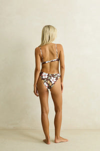 Koko Floral Panelled Underwire Chocolate