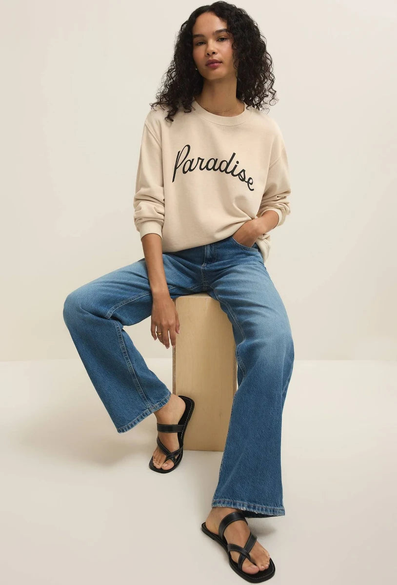Paradise Boyfriend Sweatshirt Linen