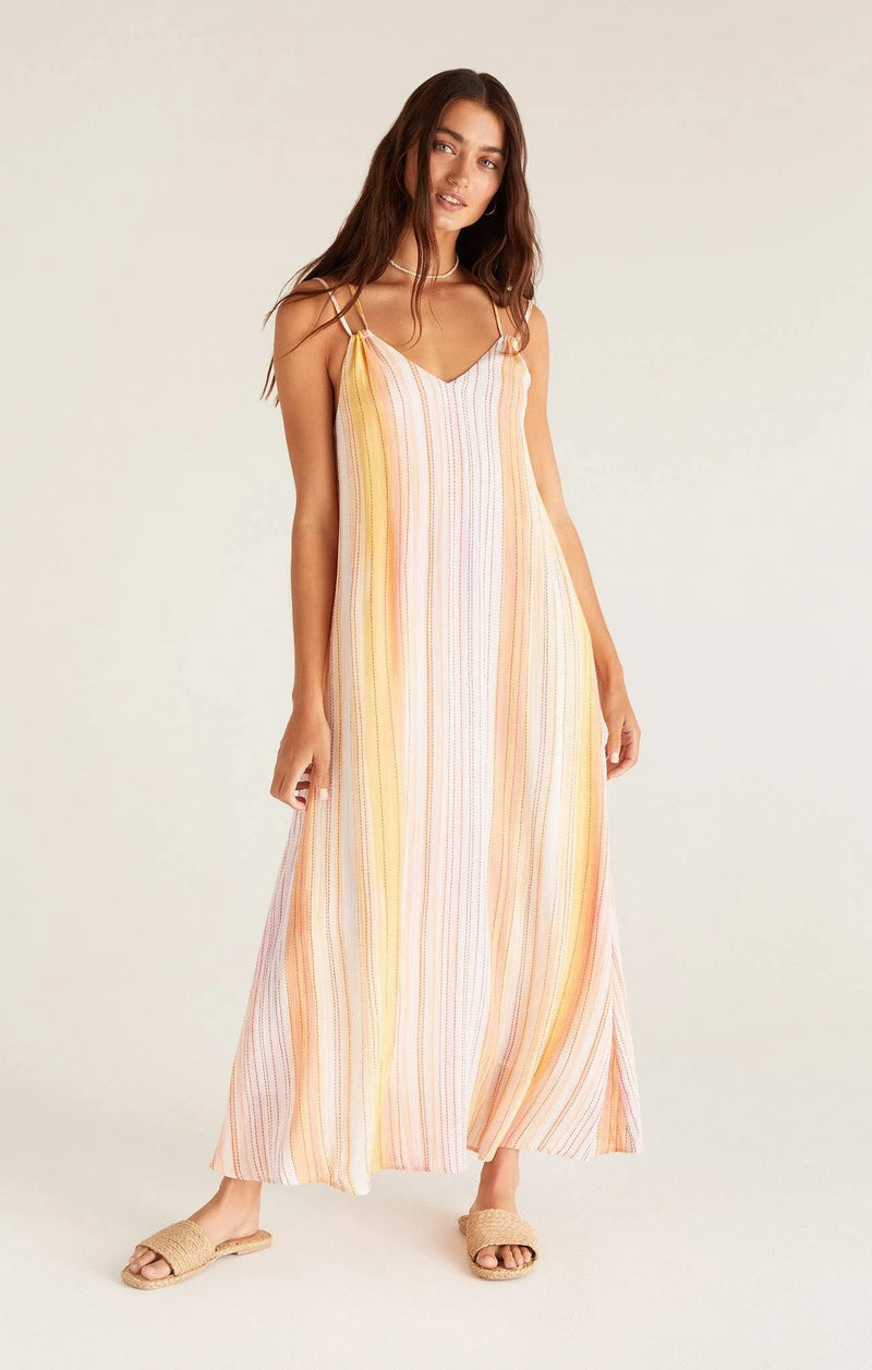 Sayulita Rainbow Maxi Dress Paradise Pink