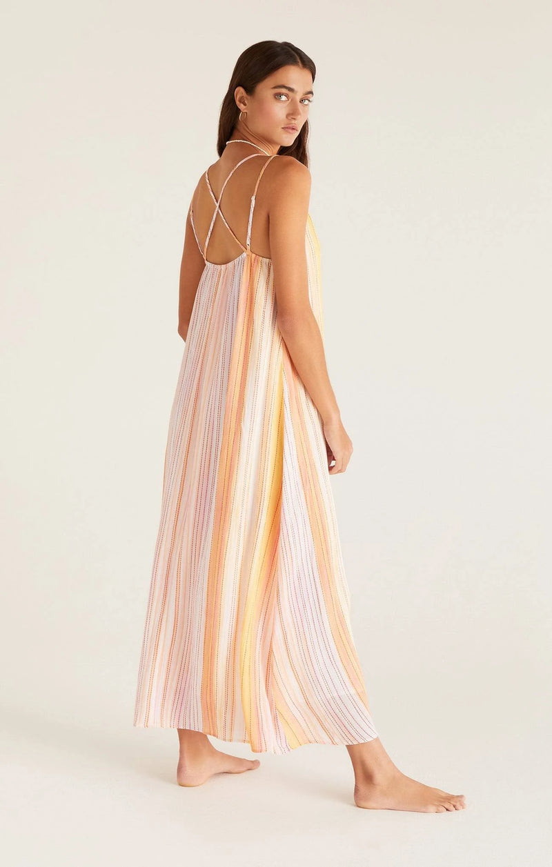 Sayulita Rainbow Maxi Dress Paradise Pink