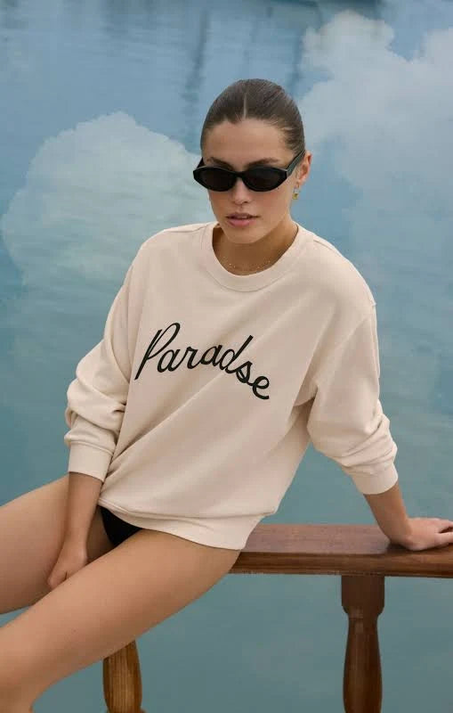 Paradise Boyfriend Sweatshirt Linen