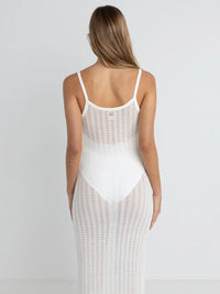 Gemma Knit Midi Dress White