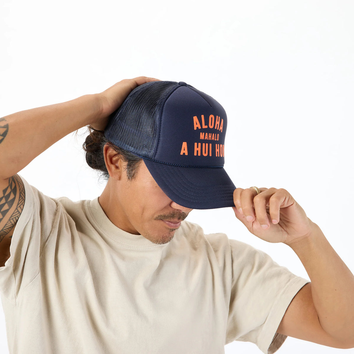 A Hui Ho Trucker Hat Navy