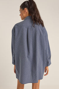 Shirt Dress Navy Check