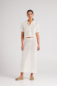 Messina Knit Skirt Vanilla