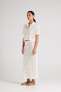 Messina Knit Skirt Vanilla