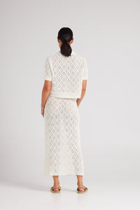 Messina Knit Skirt Vanilla