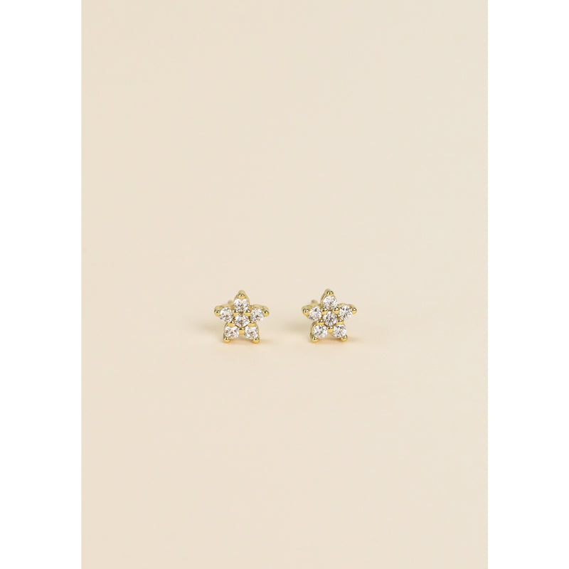 Pave Flower Stud