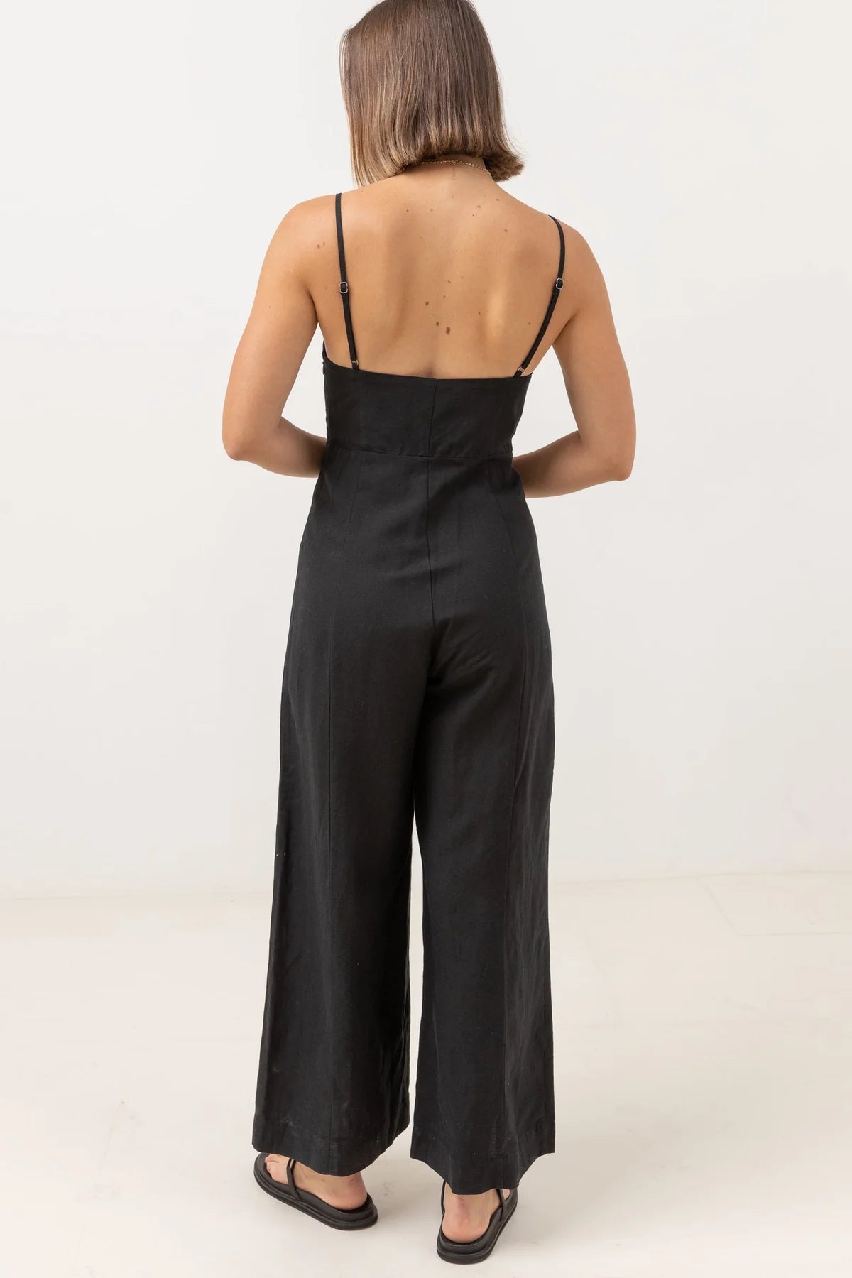 Andres Wide Leg Jumpsuit Black