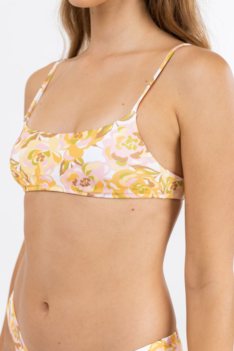 Crop Top Mimosa Floral