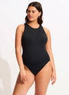 Collective High Neck One Piece  Black