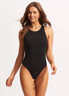 Collective High Neck One Piece  Black