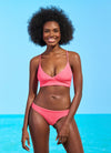 Criss Cross Top Coral Lava