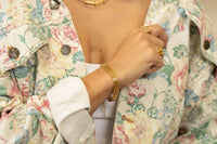 Waterproof Gold Braided Band Bracelet