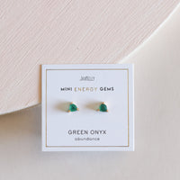 Green Onyx Mini Energy Gems Earrings