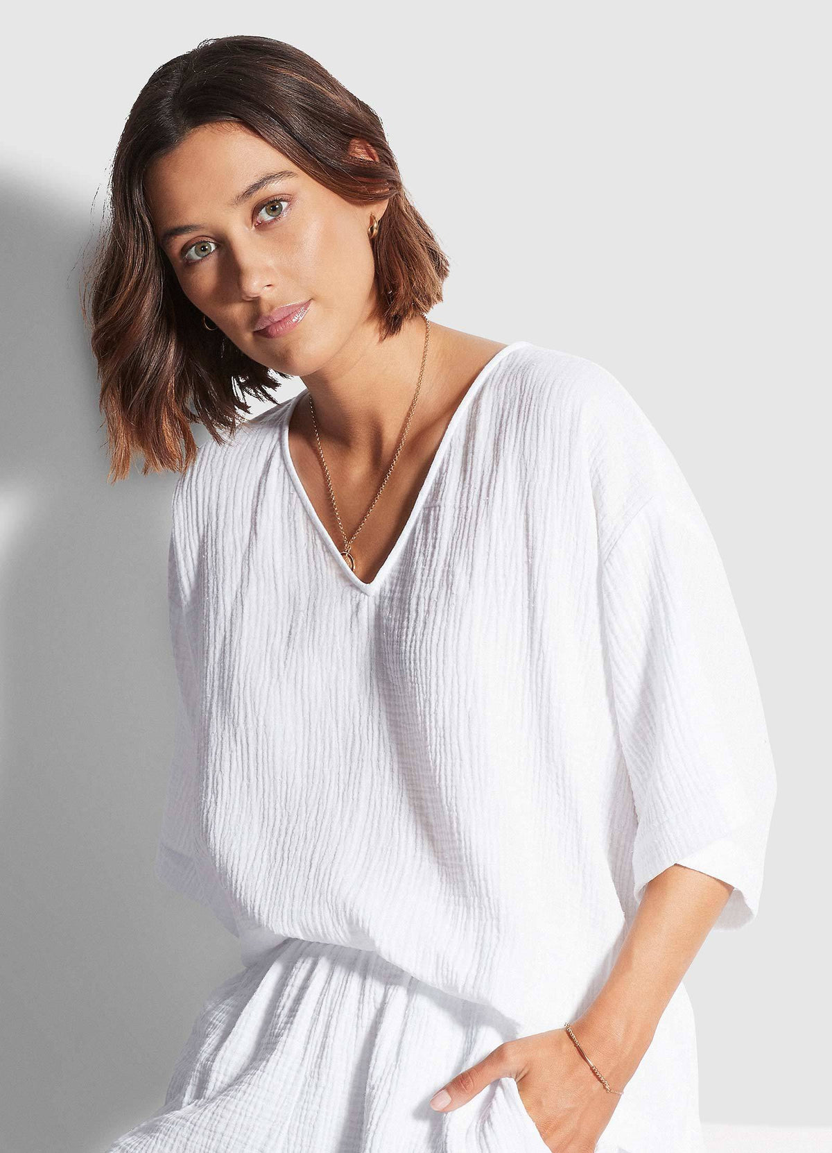 Double Cloth Top White