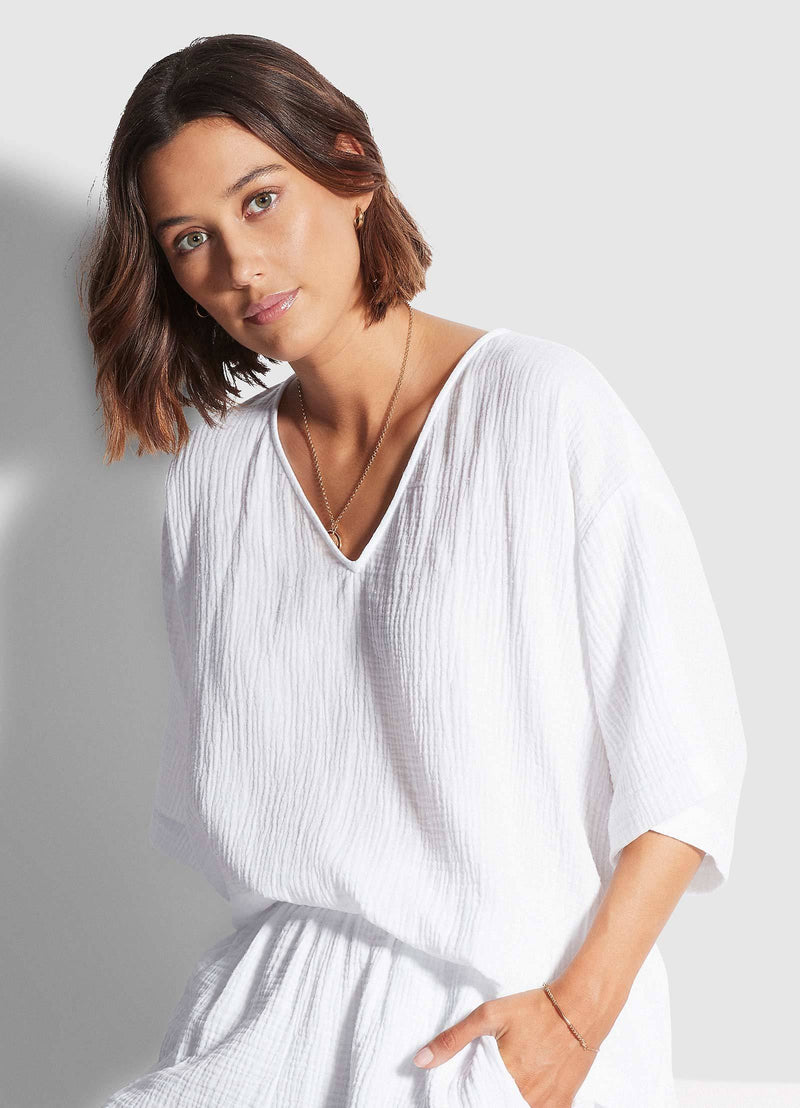 Double Cloth Top White