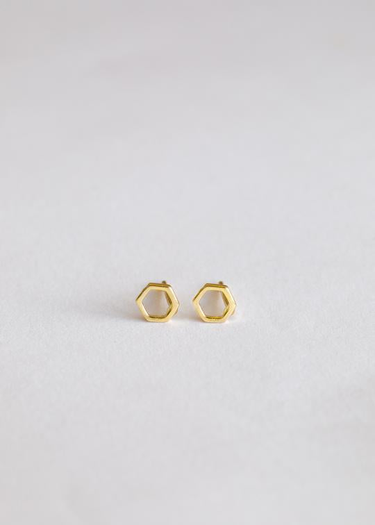 Minimalist Hexagon Earrings