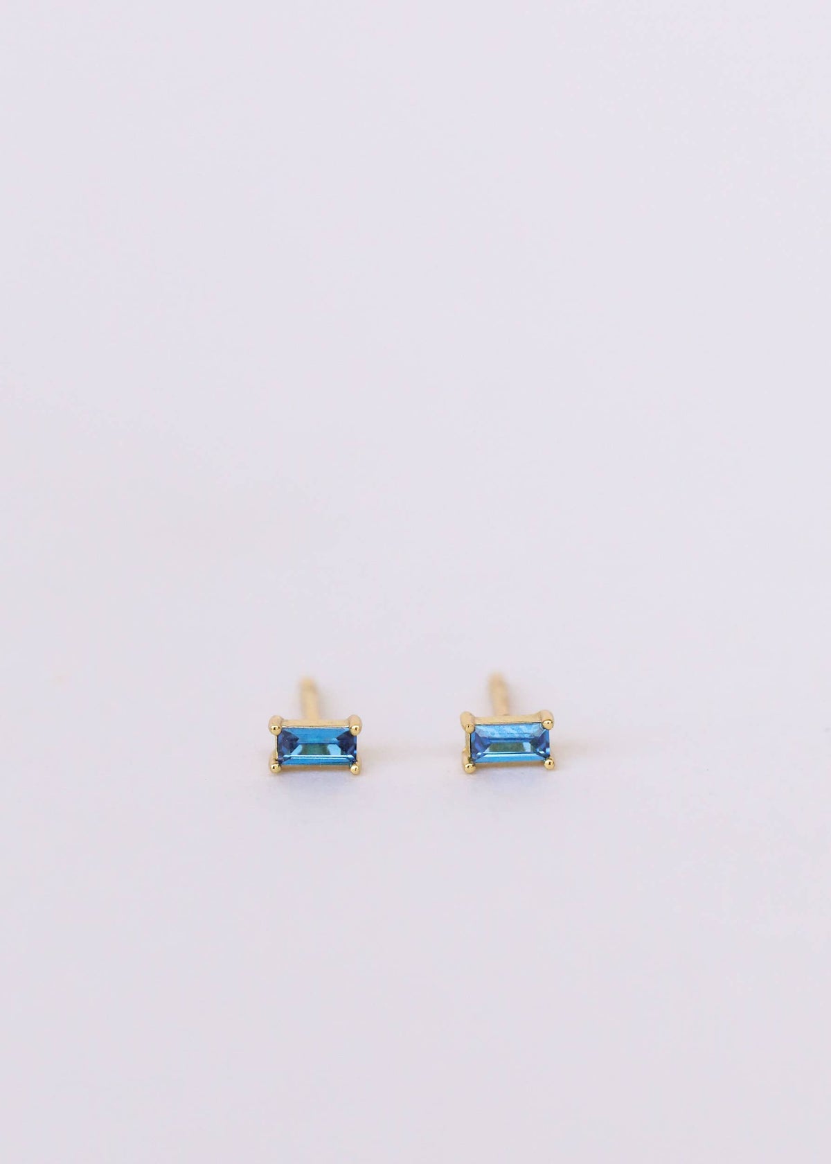 Baguette Sapphire Studs
