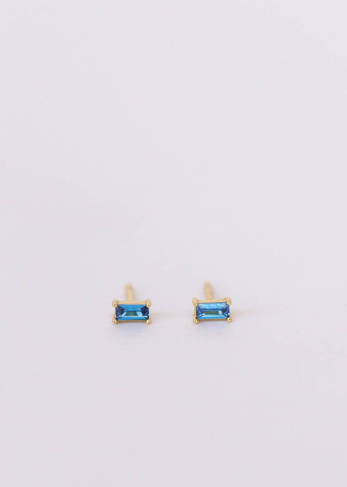Baguette Sapphire Studs