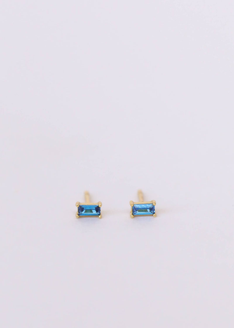 Baguette Sapphire Studs