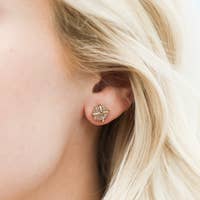 Rose Gold Druzy Earrings