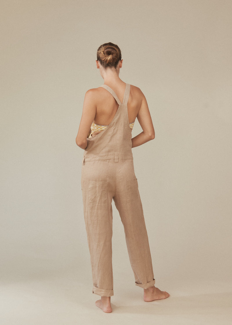 Farrin Linen Overalls Tea