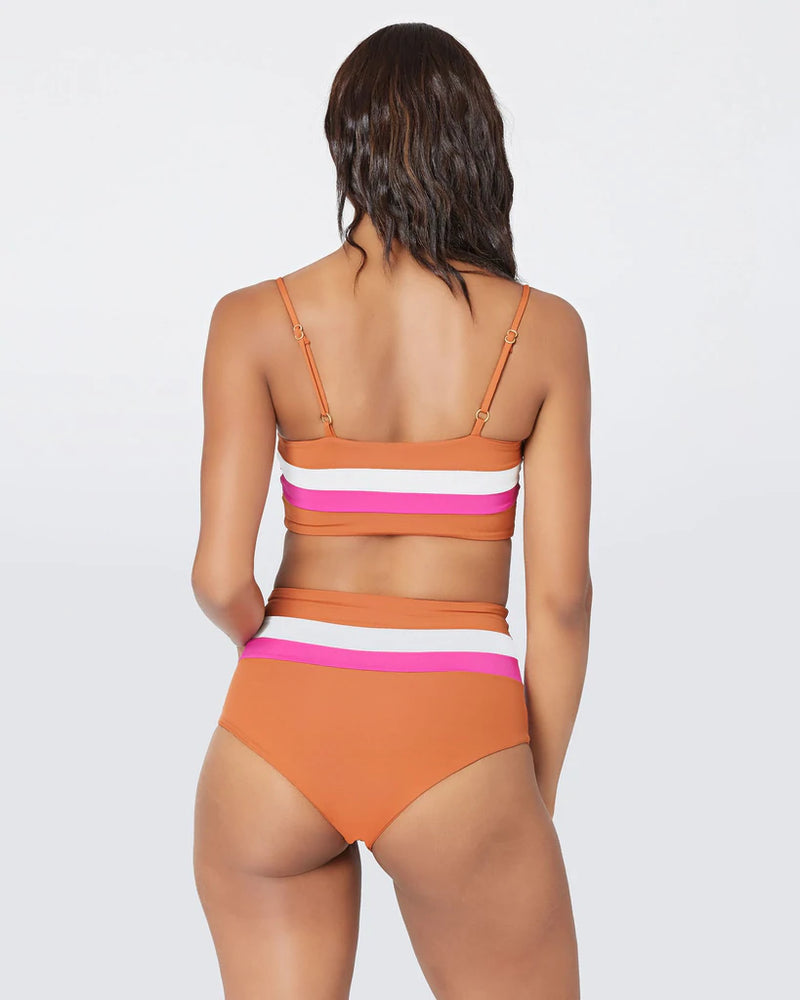 Portia Stripe High Waisted Bottom Amber