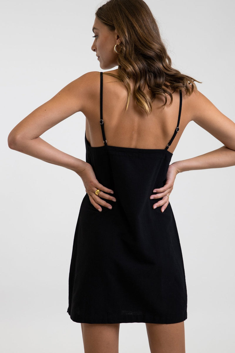 Mini Slip Dress Black