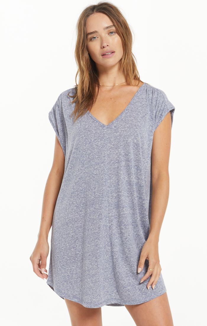 Avery Tri Blend Mini Dress Dark Indigo