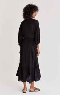 Tanya Solid Maxi Dress Black