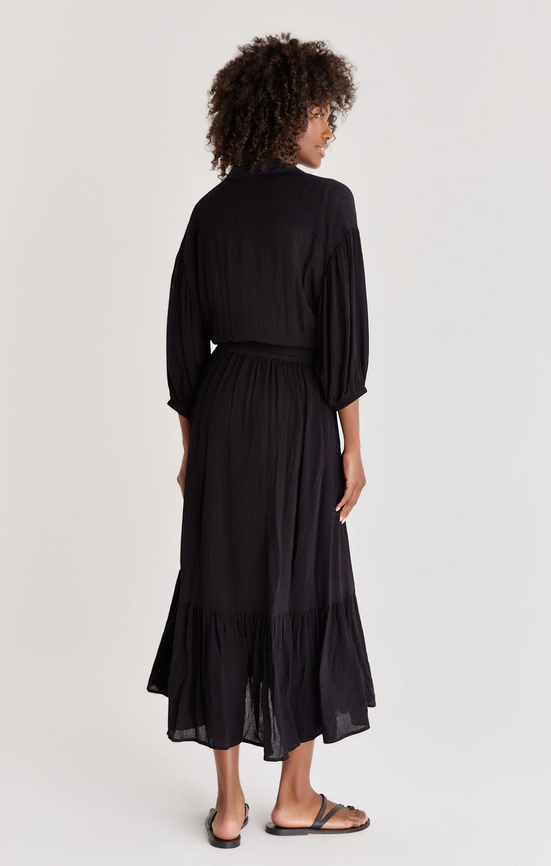 Tanya Solid Maxi Dress Black