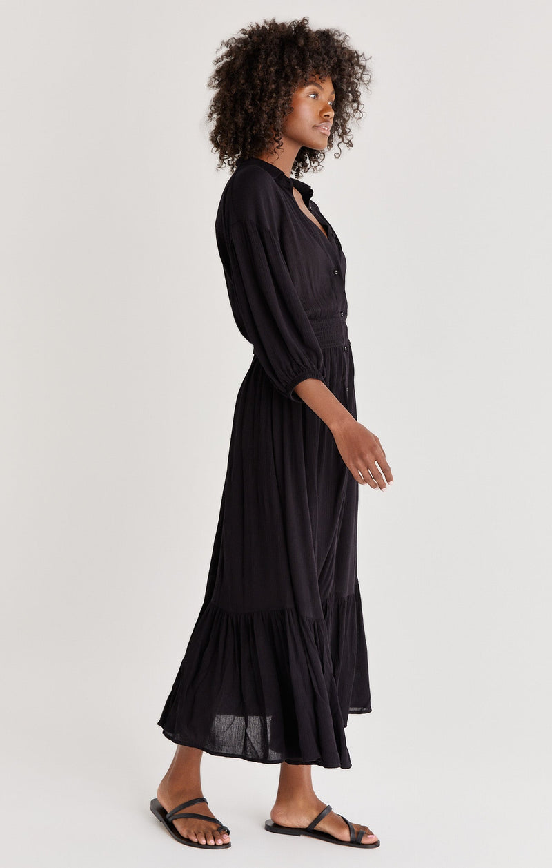 Tanya Solid Maxi Dress Black