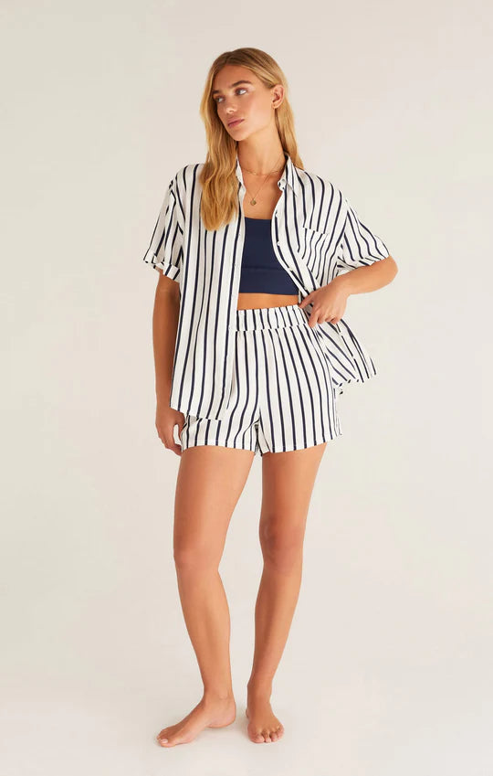Low Tide Stripe Short Cloud Dancer