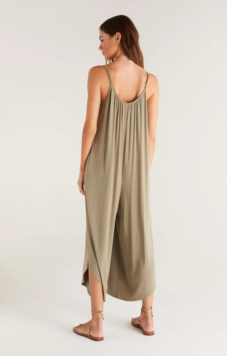 Flared Jumpsuit Smoked Sage