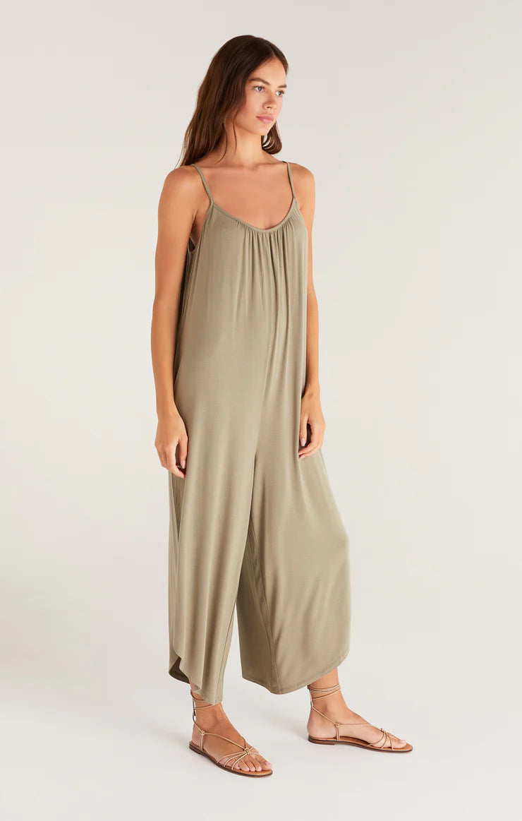 Flared Jumpsuit Smoked Sage