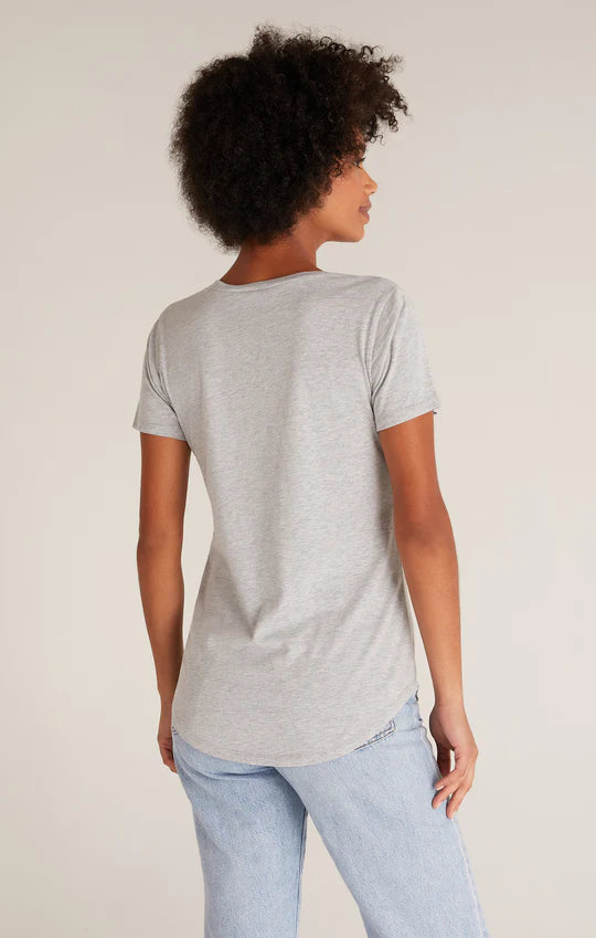 Pocket Tee Heather Grey Burnout