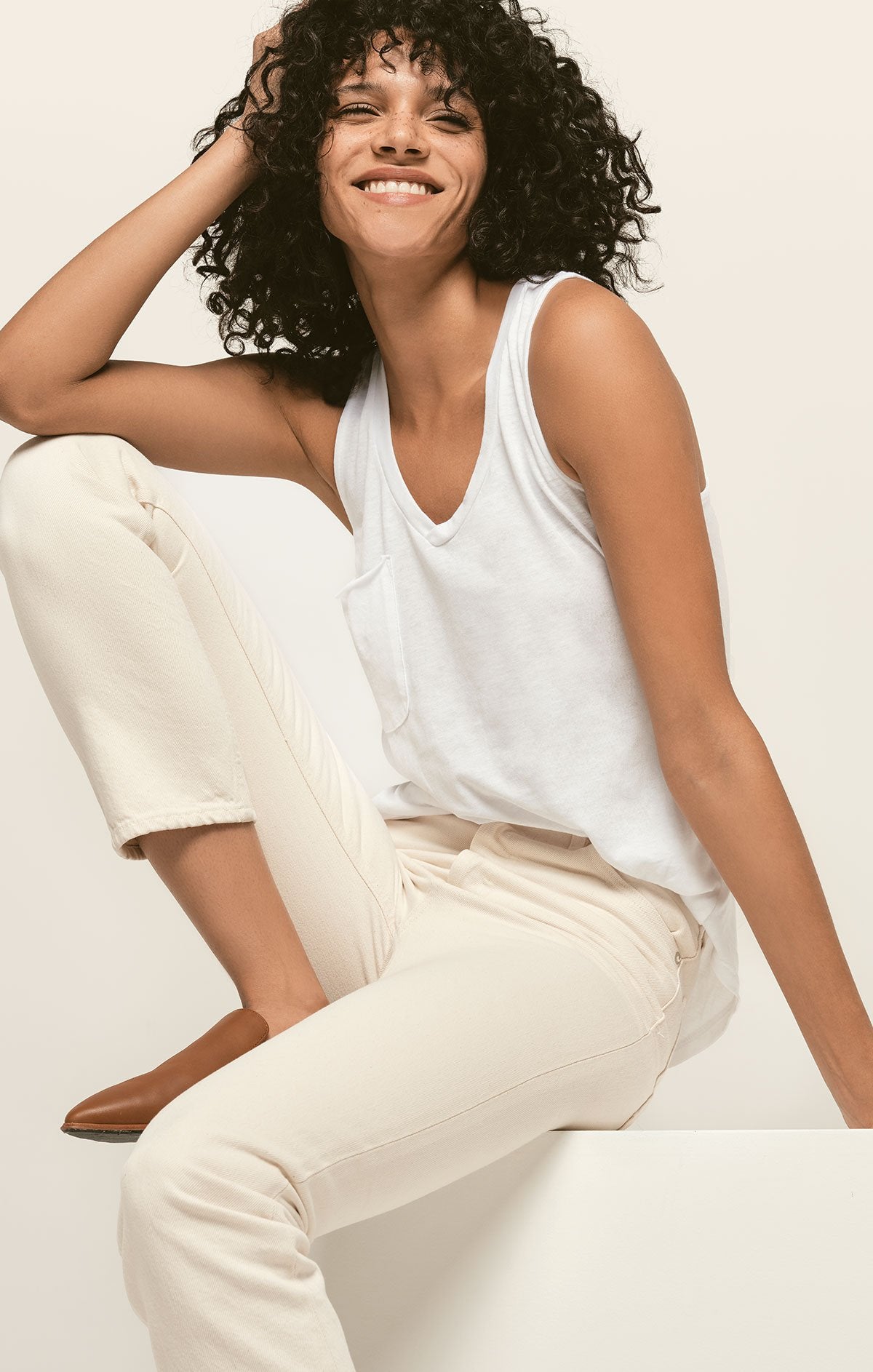 Pocket Racer Tank White