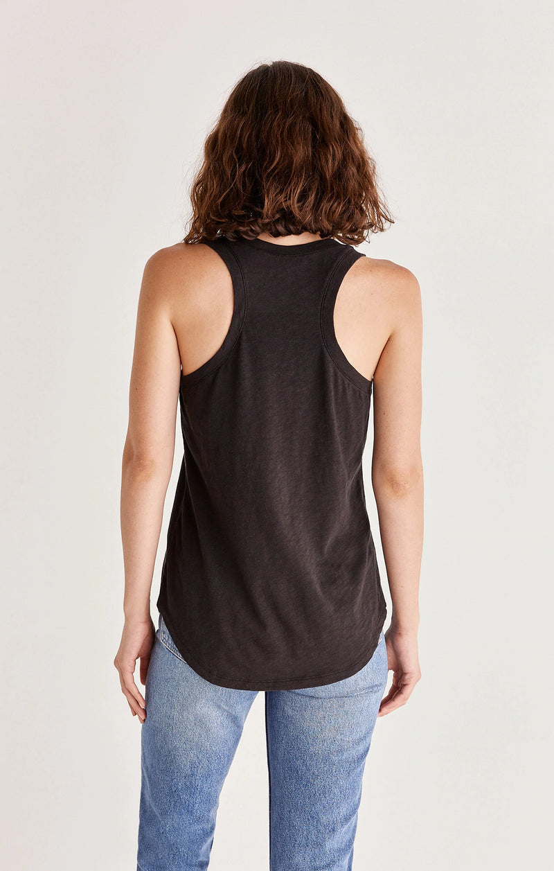 Relaxed Slub Tank Black