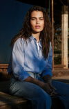 Poolside Button Up Shirt Blue Bird