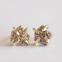 Rose Gold Druzy Earrings
